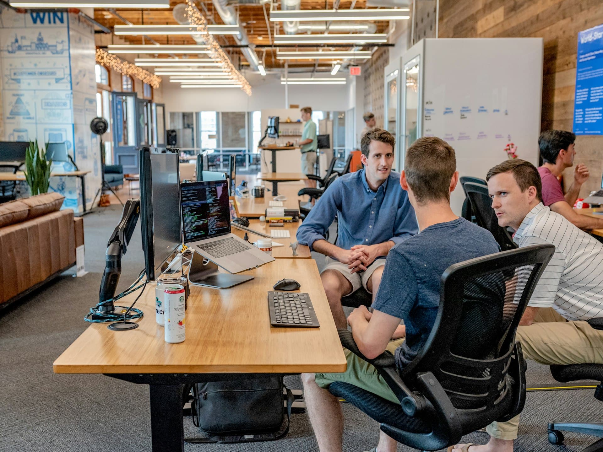 Team discussing support